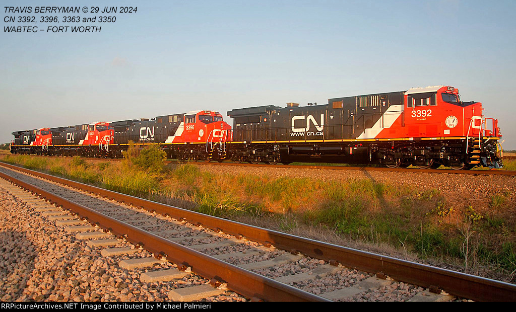 CN AC44C6M Units 3392, 3396, 3363 and 3350